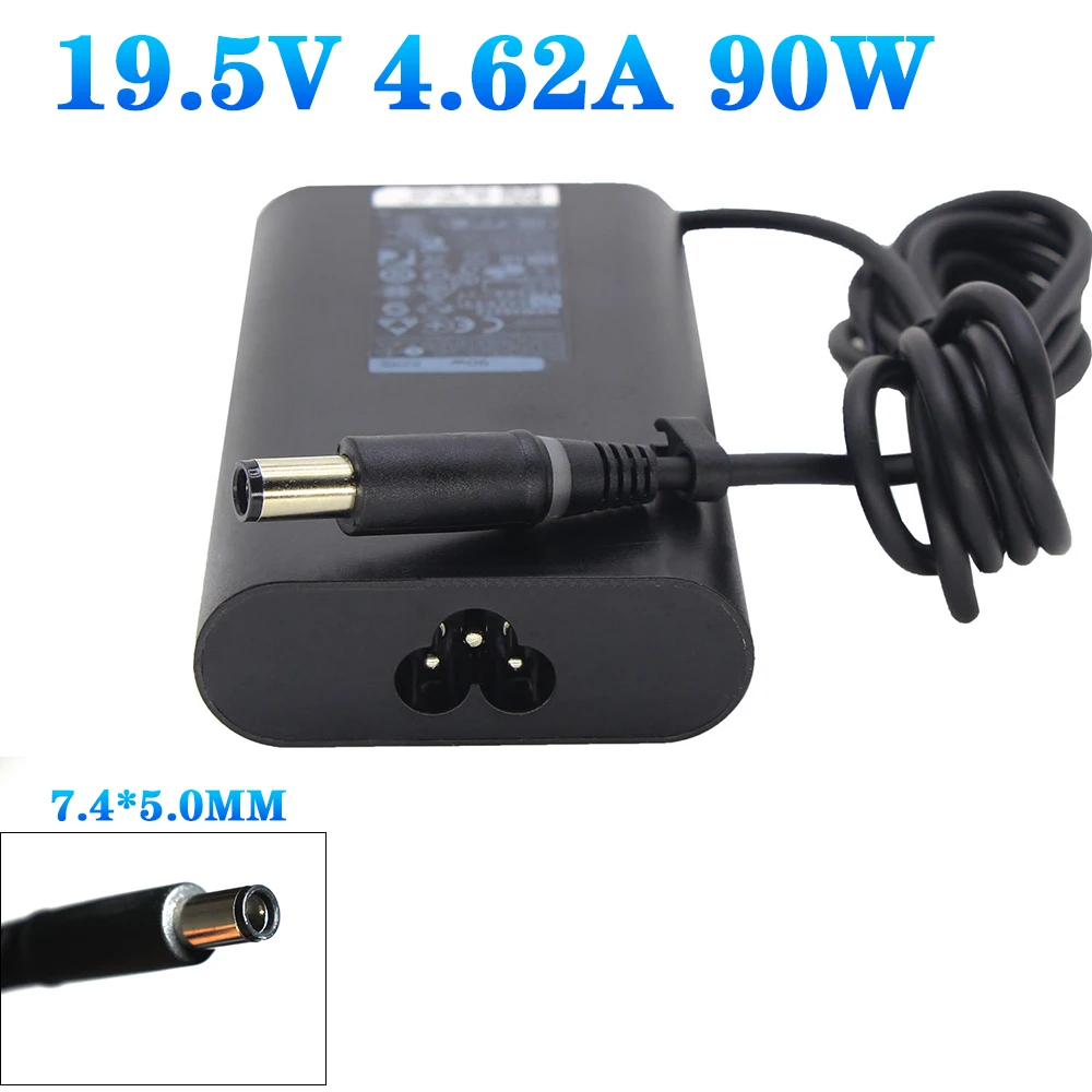 

19.5V 4.62A 90W Laptop Adapter AC Charger for DELL 14R 15R 552 7520 14Z 17R 5720 E6400 E7440 LA90PM111 DA90PM111 Supply