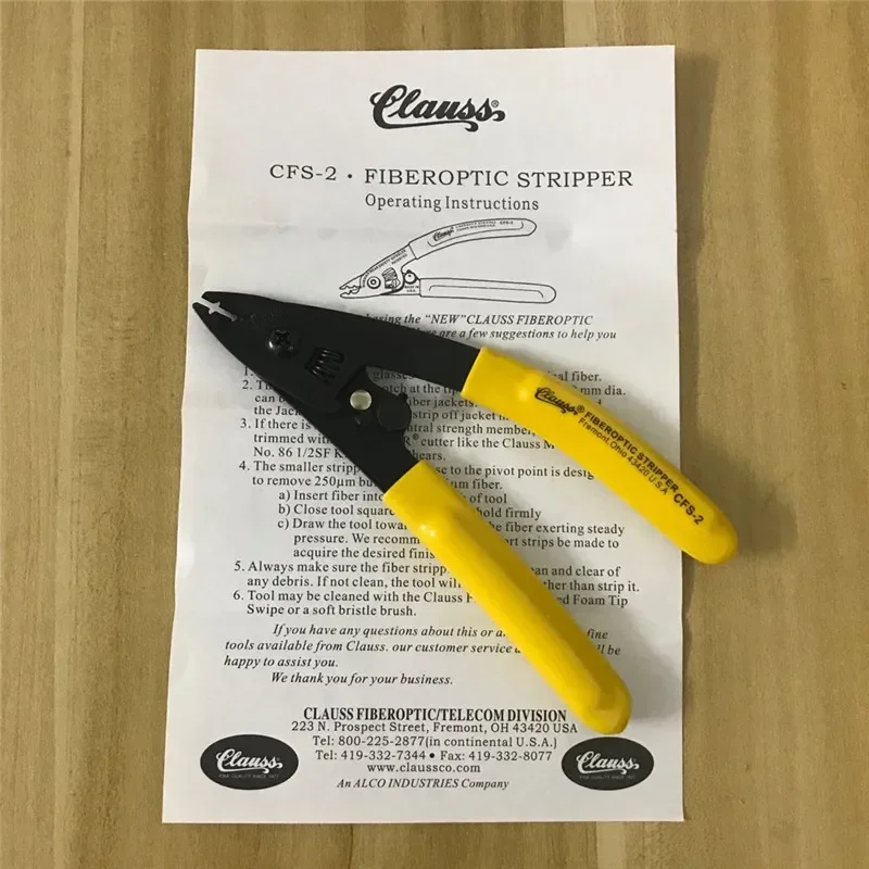Clauss CFS-2 Fiberoptic Stripper For Stripping 125 Micron Fiber with 250μm Buffer Coating Fremont Ohio 43430 Made in USA - Image 3