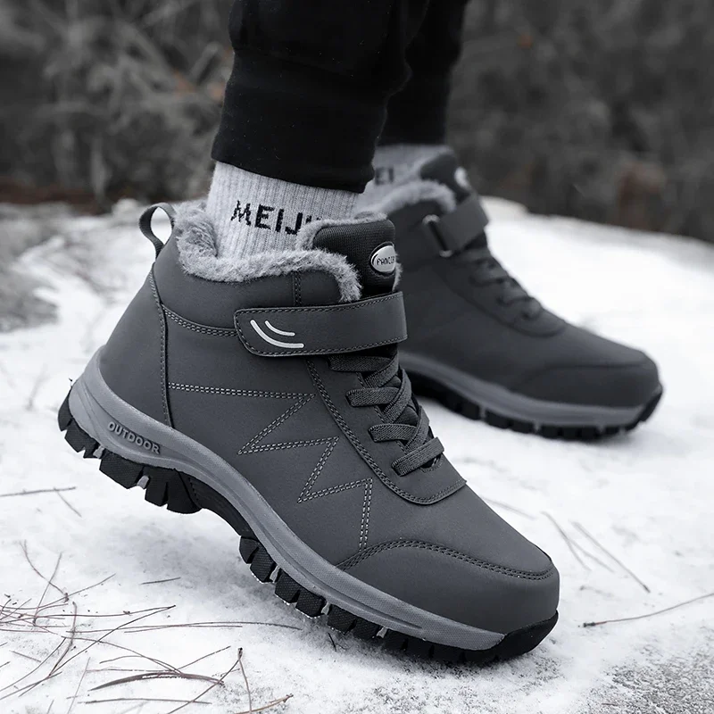 

Men Top Quality Casual Snow Boots Waterproof Warm Winter Shoes Men Hiking Boots Outdoor Mountain Climbing Sneaker Man Trekking