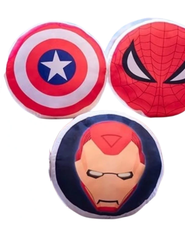 Avengers Marvel Series Anime Peripheral Doll Pillow Spiderman Iron Man Captain America Cushion Kawaii Plush Toy Gift for Friends