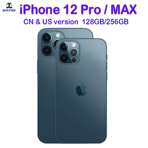 100% Original iPhone 12 Pro 6,1 "y 6,7" iPhone 12 Pro Max Smartphone desbloqueado 128GB/256GB ROM IOS A14 Face ID 5G teléfono móvil