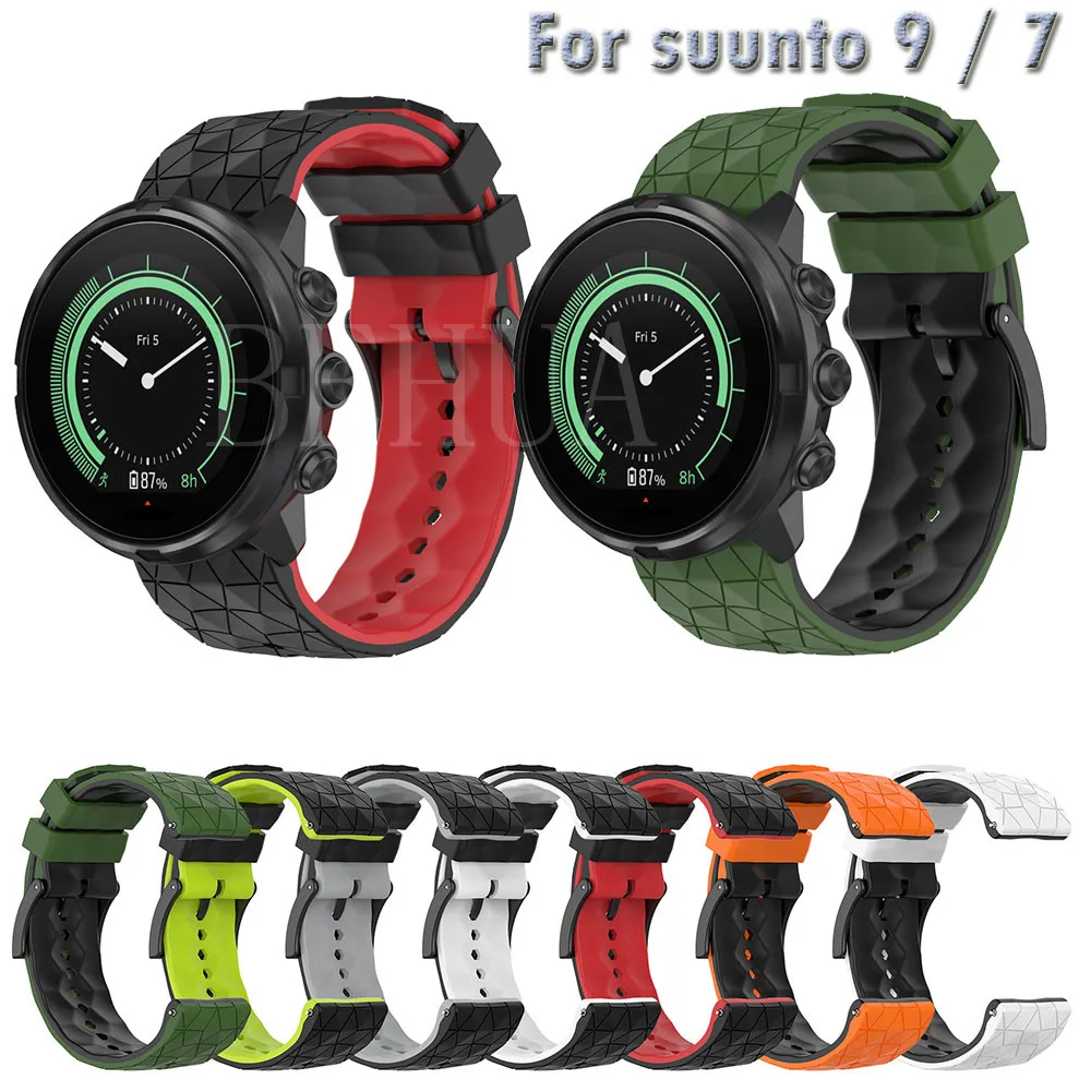 24MM Silicone WatchBand Wrist Strap Bracelet For Suunto 9 / suunto 7 / suunto9 baro /D5 / spartan sport wrist hr Smart Wristband