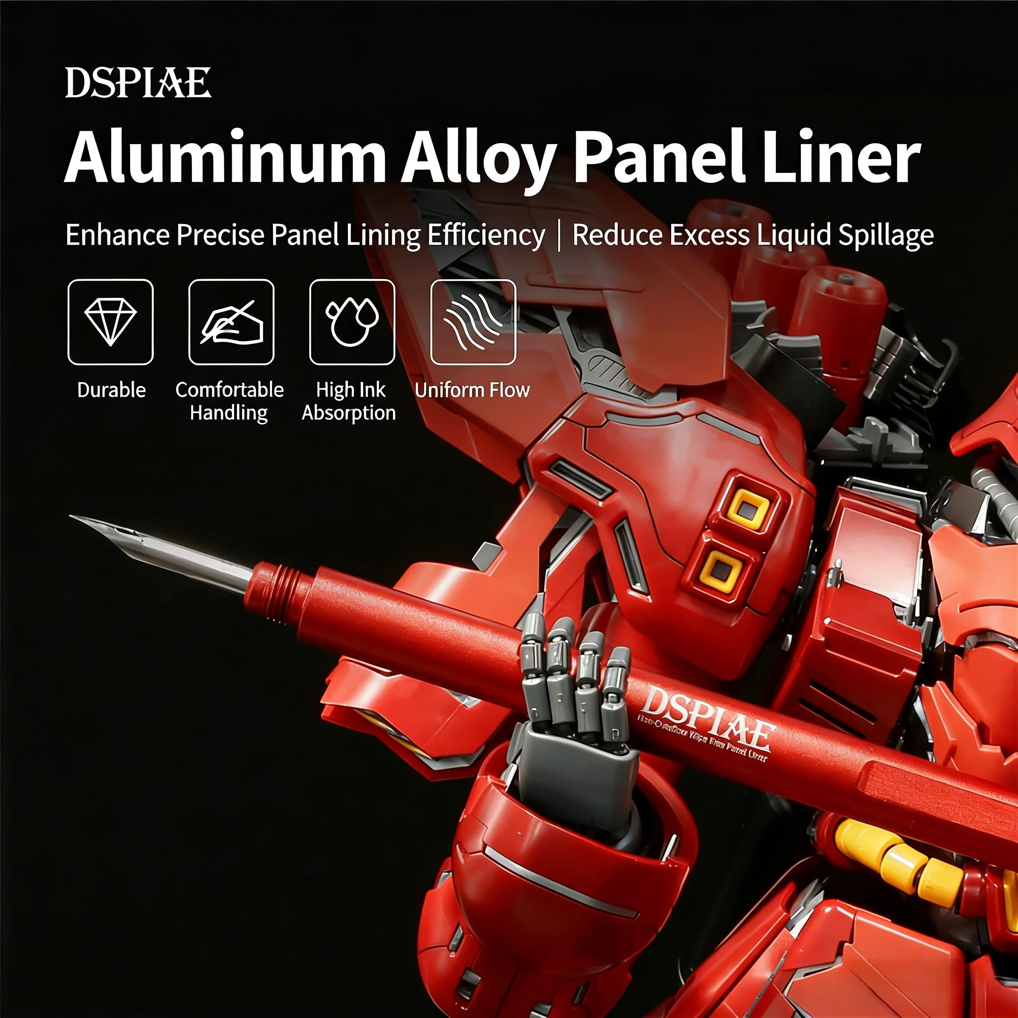 

DSPIAE aluminum alloy seepage pen AT-PL Gundam model tool coloring seepage liquid pen stainless steel nib