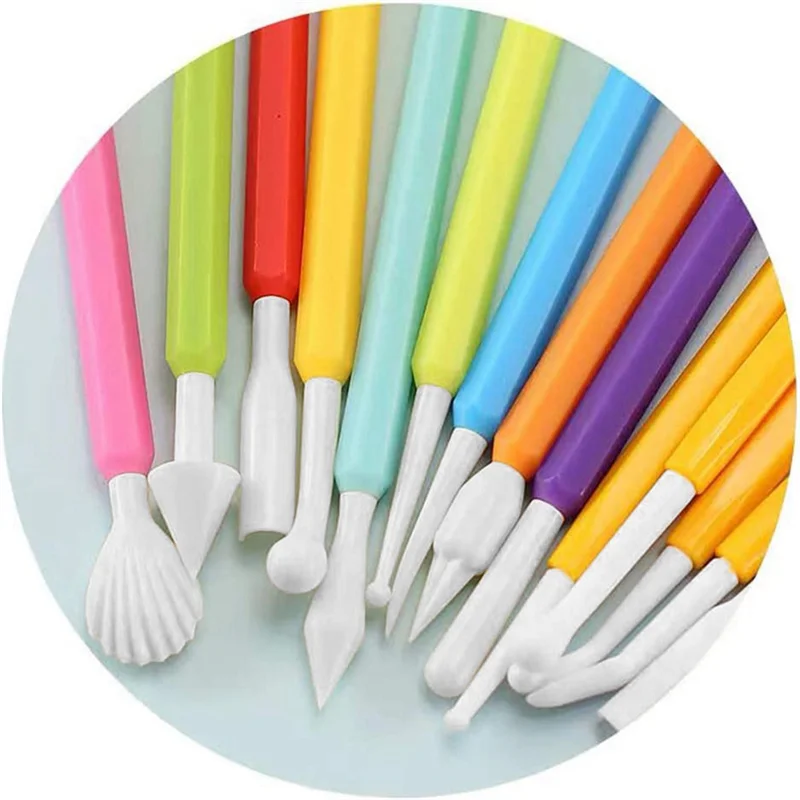 9Pcs Fondant Modeling Tools Set, Paste for Cake Decorating, Cake Marshmallow Sculpting Tools Set ZJY