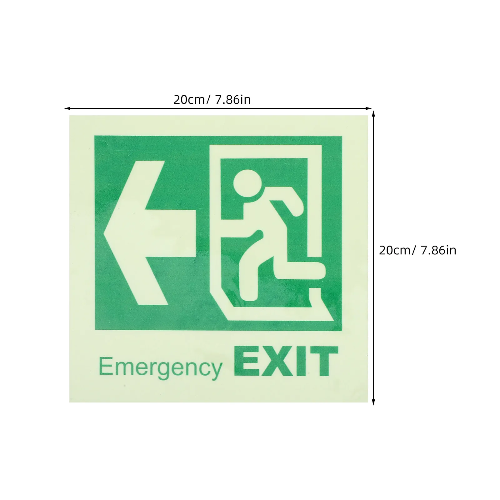Glow In The Dark Exit Sign Fire Exit Stickers For Safety Officer Emergency Self Adhesive Directional Floor