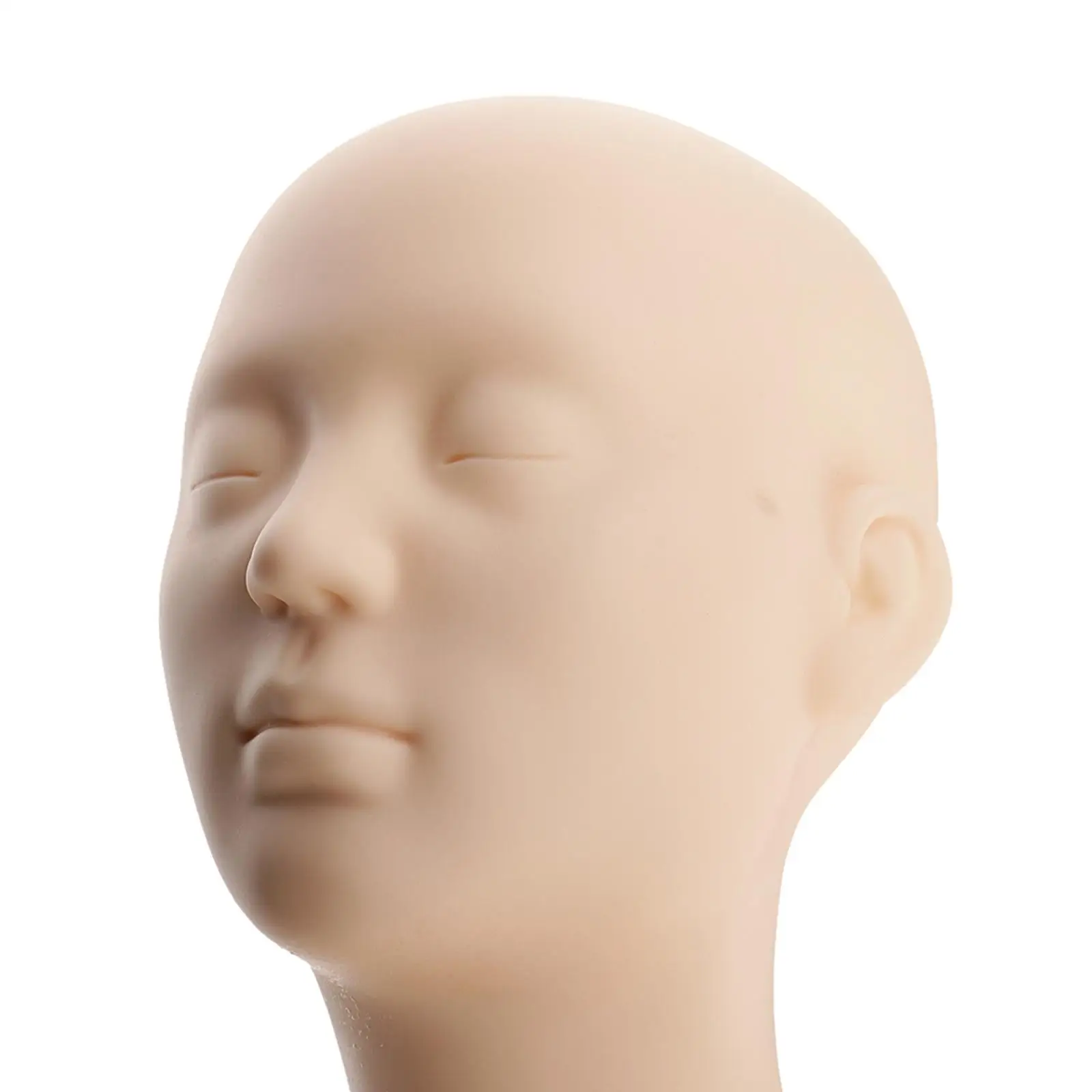 Soft Silicone Manikin Head Realistic Texture Mannequin for Facial Massage Training and Makeup Practice at Home