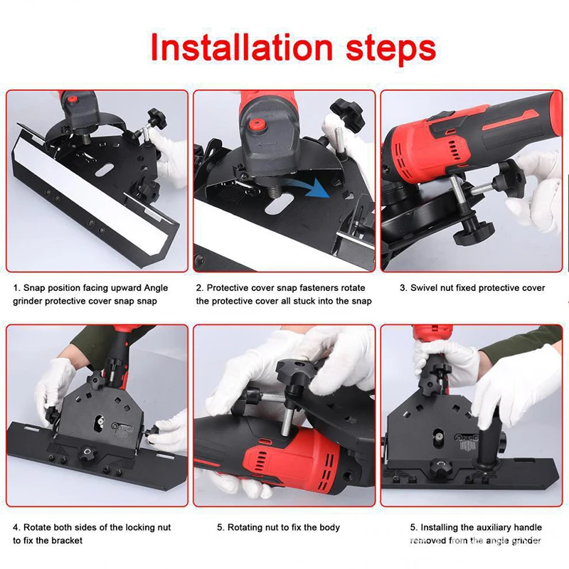 45 Degree Ceramic Tile Chamfering Machine Aluminum Alloy for 115/125 Type Angle Grinder Chamfer Bracket Stone Wood Tile Cutter