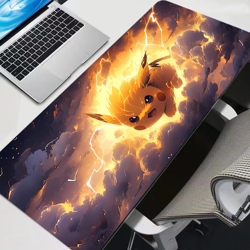 Mouse Pad Pokemon Pikachu Gaming Accessories PC Gamer Alfombrilla Xxl Computer Rug Desk Mat Laptop Varmilo Keyboard Mousepad