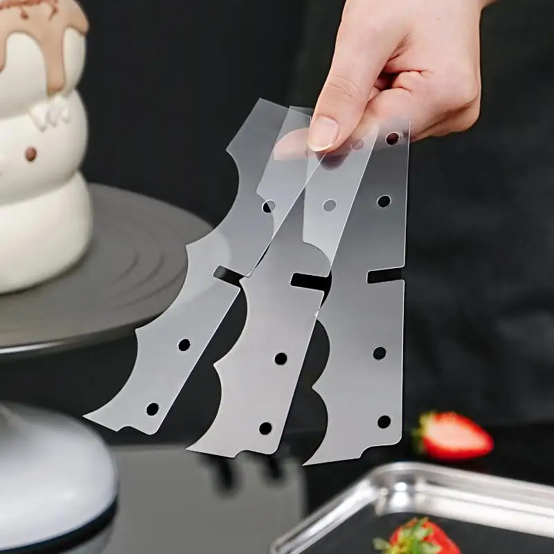 [S]Soft Cream Scraper, Special Transparent Cake Smoother, Icing Decorating Tool, Household & Commercial Baking Supplies