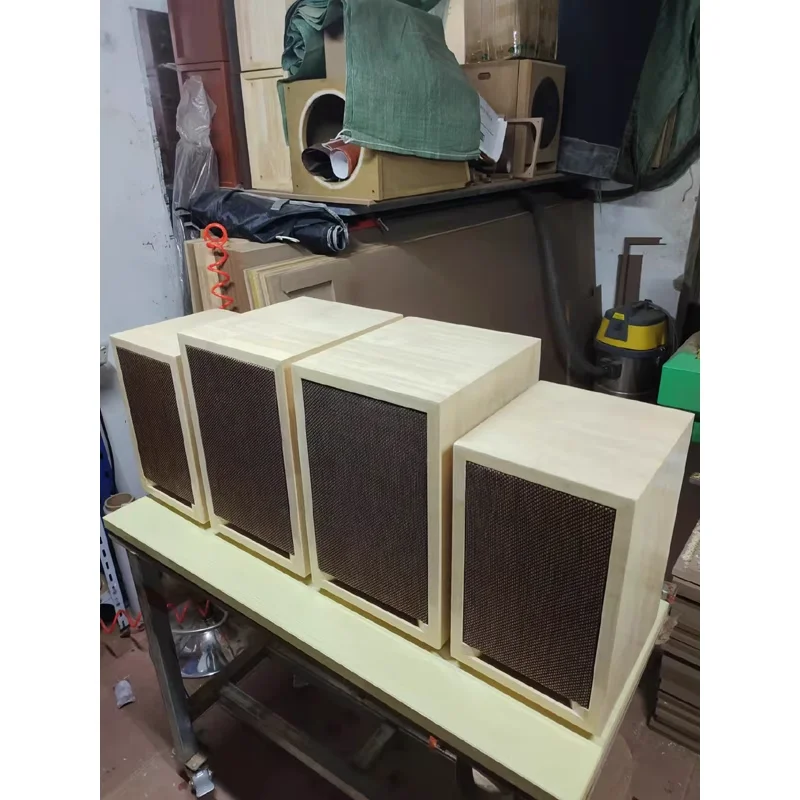 LT-01 Customized 6.5 Inch 8 Inch 10 Inch Solid Wood Empty Box Bookshelf Floor Mounted Audio Full Frequency Coaxial Speaker