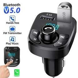 Car Charger FM Transmitter Bluetooth Audio Dual USB Car MP3 Player Autoradio Handsfree Charger 3.1A Fast Charger Car Accessories