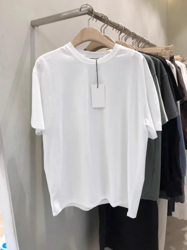 

Летняя женская повседневная футболка свободного кроя из хлопка с круглым вырезом, универсальная базовая модель в корейском стиле для повседневной носки