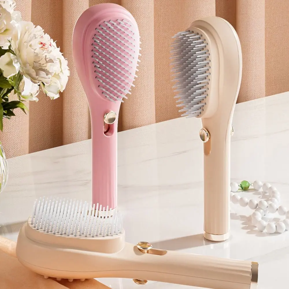 Self-cleaning Portable Retractable Comb Smooth Hair Anti-static Telescopic Hair Comb Hair Scalp Cleaning Soft Comb Teeth