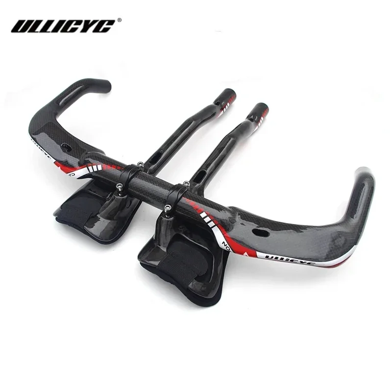 

Aero Base Bar Carbon Fiber Road Bike Handlebar TT Triathlon for Fixed Gear Track Bike, 31.8mm Clamp 400mm 420mm 440mm Width