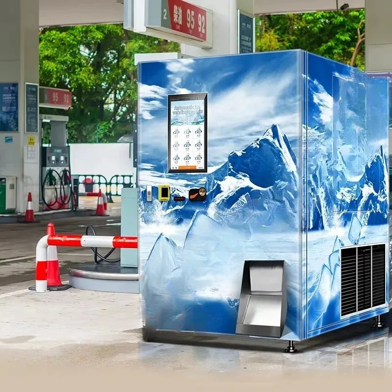 Ice Vending Machine Supplier 24 Hours Self Service Commercial Auto Sealing Bag Ice Vending Machine with Big Production