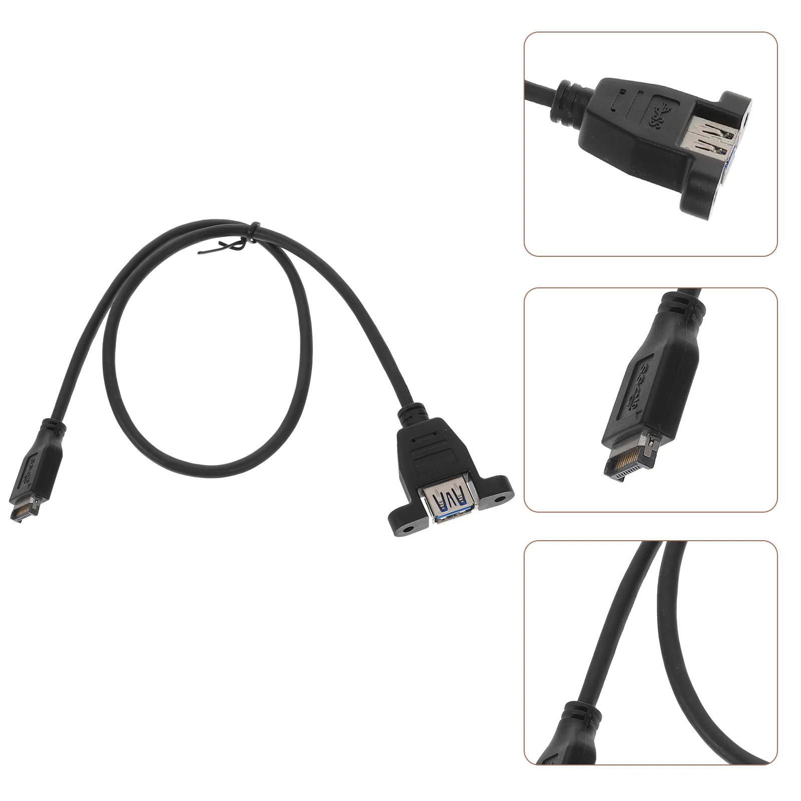 

Кабель-адаптер для быстрой передачи 3,0 к USB A, 0,5 м, внутренний удлинительный преобразователь для крепления на панели для настольного компьютера