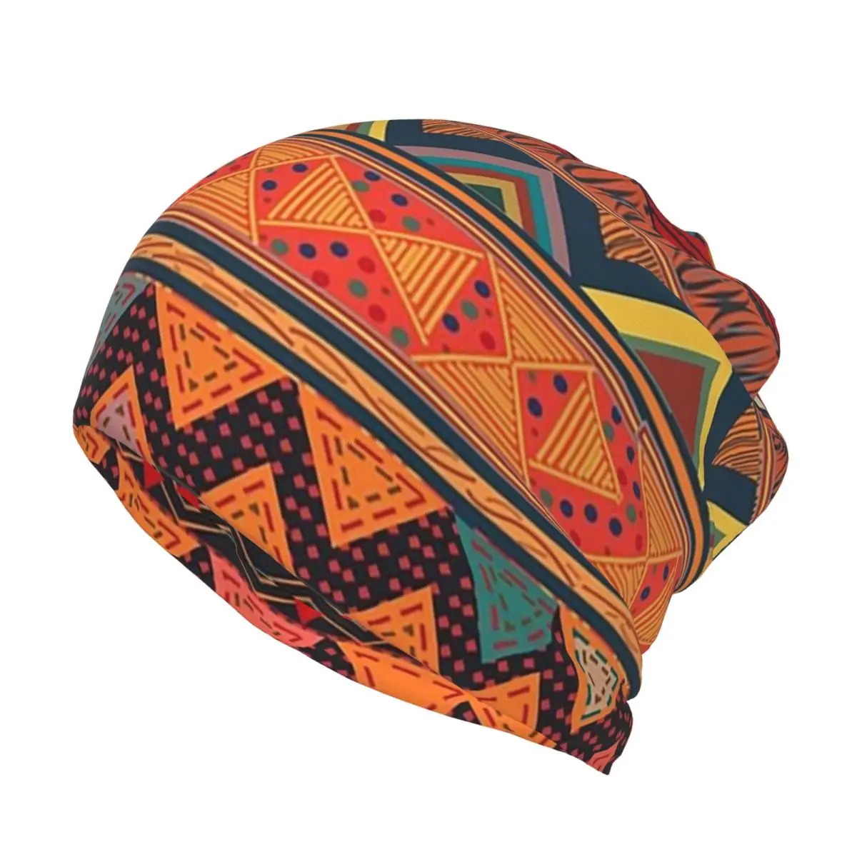Tribal Ethnic (earth Colors) Bandana Neck Gaiter Mask Scarf Multifunction Headband Beanies Hat Unisex Adult Winter