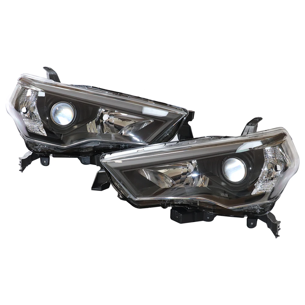 

Car Light For Toyota 4 Runner SUV 2014-2020 Factory Chrome Headlights Driving Lamps L+R black