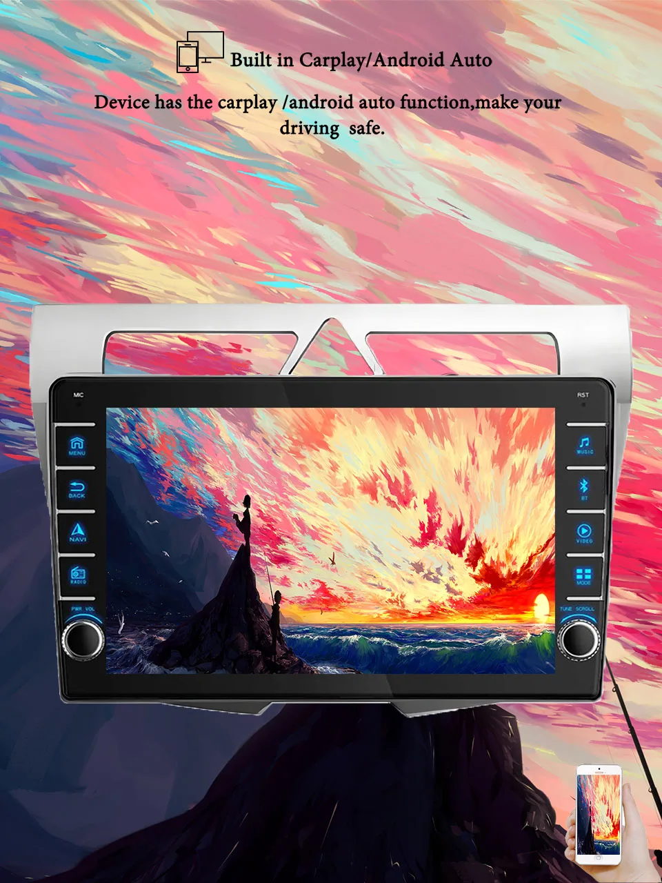 8G+128G Android 14 For Kia Picanto Morning 2007 - 2011 Car Radio Audio Multimedia Stereo PC Tablet GPS Monitor 2 Din DVD Carplay