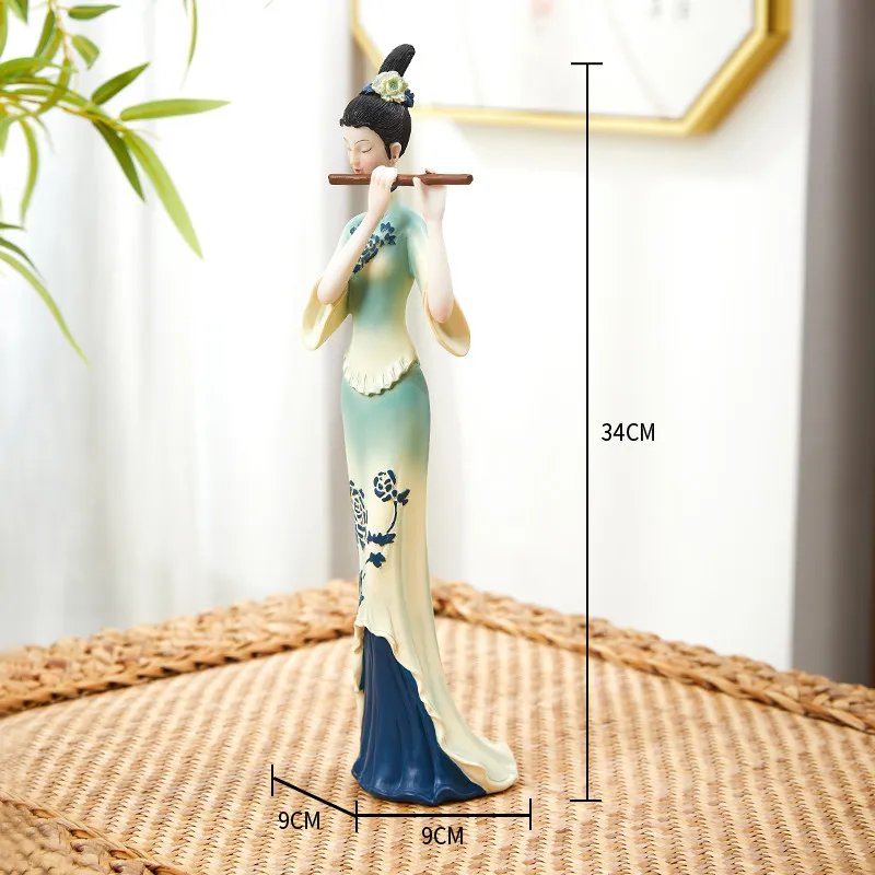 

В наличии: Коллекционная модель женщины-солдата в древнекитайском стиле, классический женский персонаж, украшение из смолы, настольная декоративная фигурка.