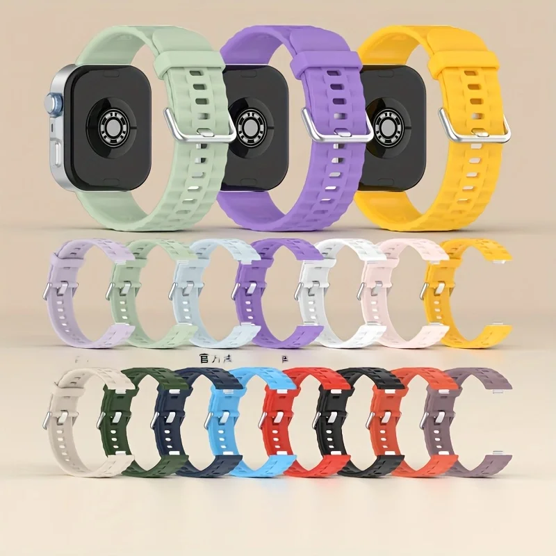 Suitable for Huawei Watch Fit4pro/fit4/fit3 Strap Wave Design Silicone Sports Sweatproof Breathable/Fashionable Smart Strap
