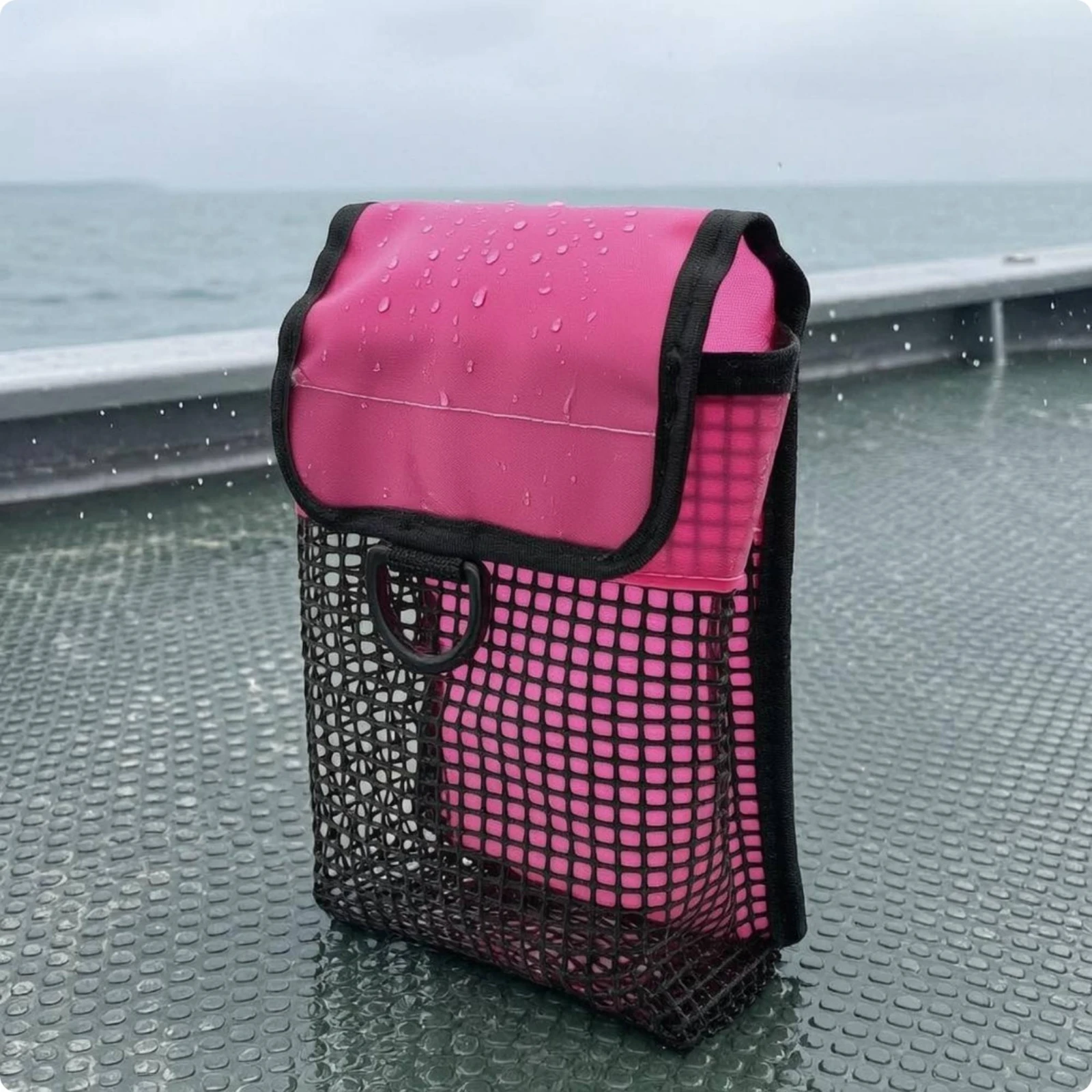 

SMB Reel Pouch Rectangular Diving Mesh Pouch Diving Accessory Bag Upright Diving Gear Bag Easy to Drain for Divers