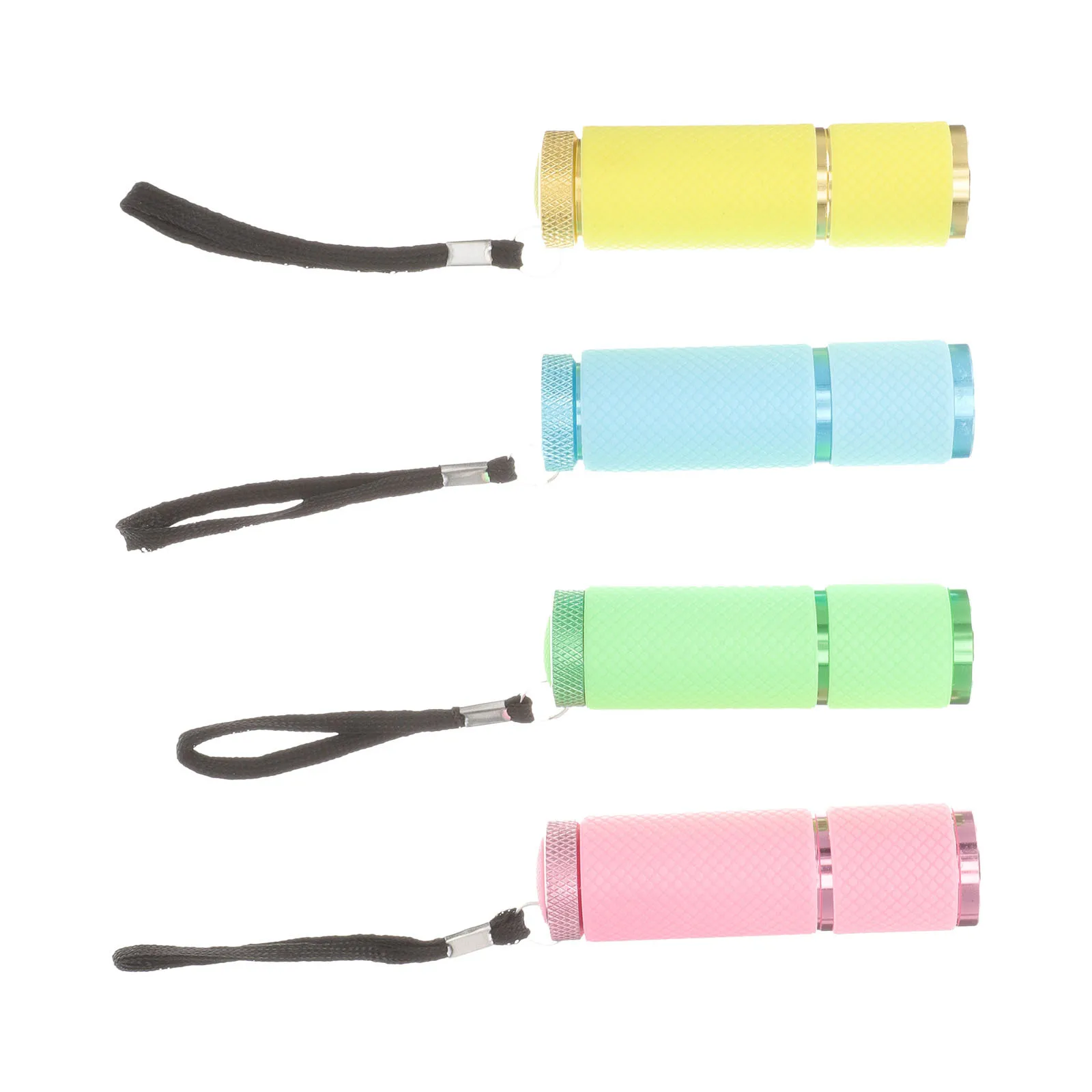 4 قطعة المصابيح الكاشفة المحمولة عالية الجودة سبائك الألومنيوم المطاط المواد للتخييم التنزه في الهواء الطلق اكسسوارات مصباح يدوي