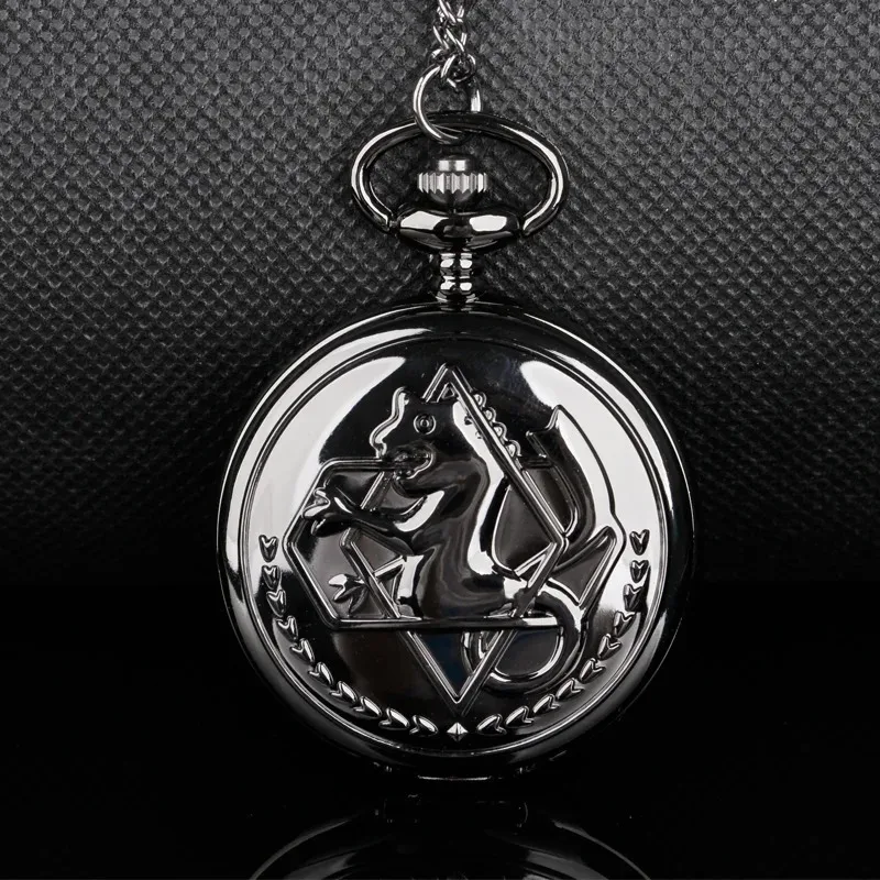 Full Metal Alchemist Steampunk Pocket Watch Antique Vintage Quartz Chain Clock Pendant Jewelry Timepiece Gift for Women Men