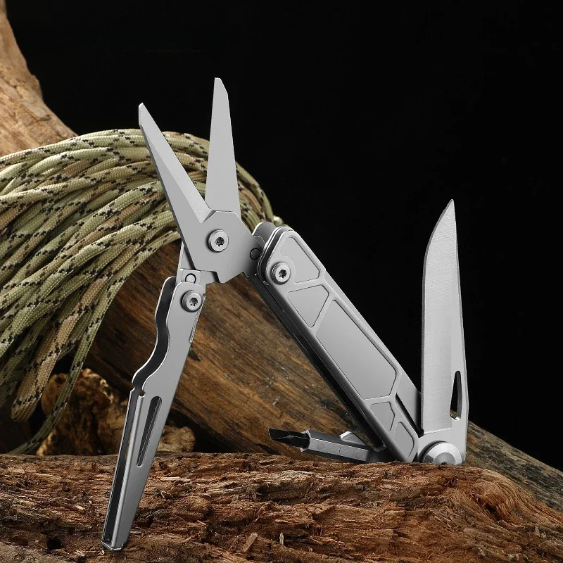 BHBT Folding Scissors Pocket Knife And EDC Multi Tool Perfect For Housework Rescue Hunting Survival Fishing Hiking Camping