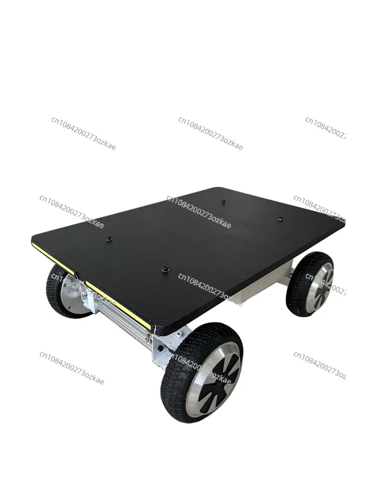 

Flat Electric Remote Control Cars Chassis Wheel Large Load Independent Steering Ultra-Long Life Battery 4 Drive Metal Flat Wagon