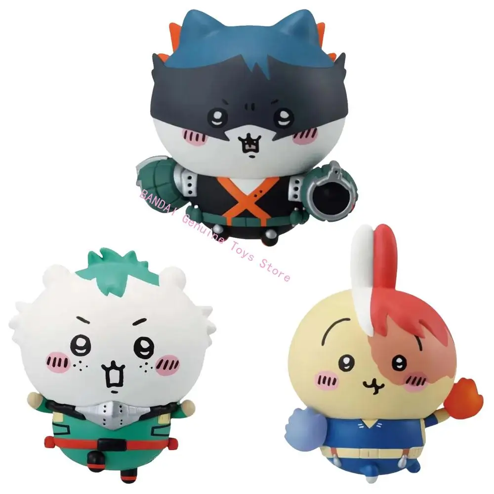 Bandai Original BANPRESTO My Hero Academia X Chiikawa Midoriya Bakugou Katsuki Hachiware Todoroki Shoto Usagi Anime Figure Toys view 6