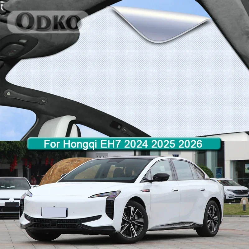 

Солнцезащитный козырек на крышу автомобиля, подходит для Hongqi EH7 2024 2025 2026, электростатическая адсорбция, солнцезащитный козырек на крыше, солнцезащитный козырек на крыше, слепая наклейка