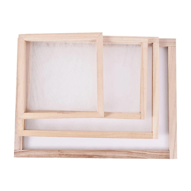 Paper Making Frame Screen DIY Wood Paper Making Papermaking Mould Crafts Handcraft Paper Recycling Tool Wooden Multi-size