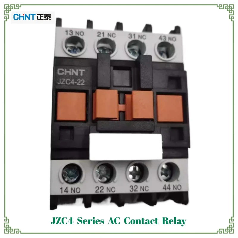 

Контактное промежуточное реле переменного тока Chint JZC4-22/31/40, модели -25 ℃ ~70 ℃ Широкая температура идеально подходит для соединения клапана 220 В/380 В