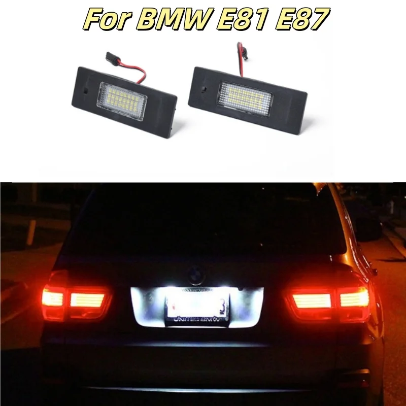 

2pcs 12V White Canbus No Error Car LED License Plate Light For BMW 1 Series E87 E81 E63 E64 M6 E85 E86 Z4 F12 F13 F20 K48