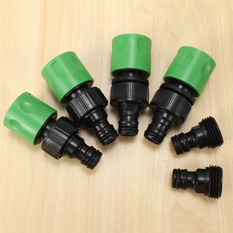 Garden Quick Connect Release Water Hose Fittings Plastic Connectors, Male & Female 3/4 Inch GHT 10Pcs