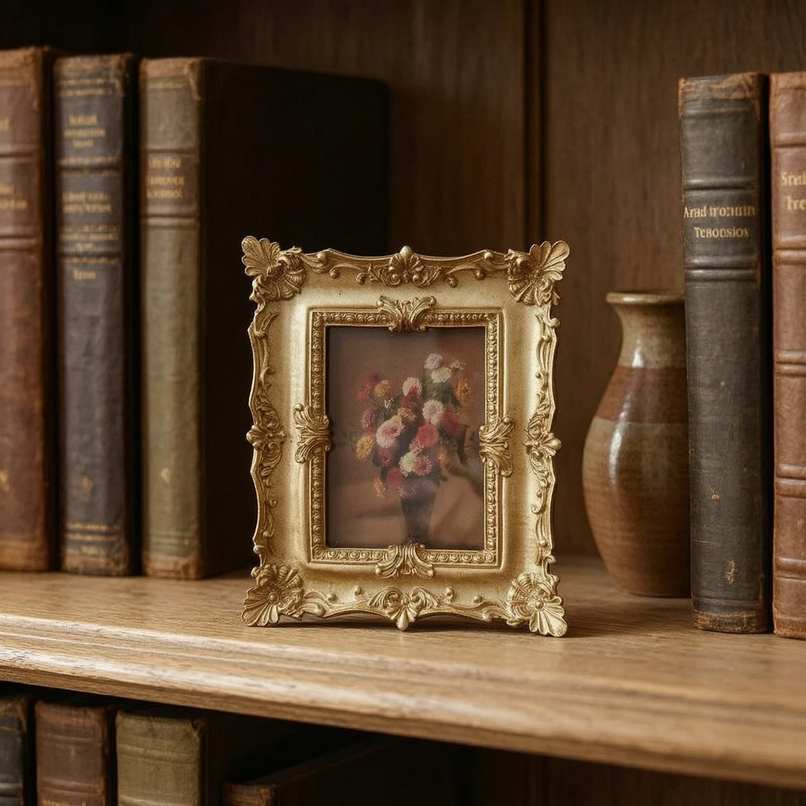 Tabletop Picture Frame Dimensional Vintage Picture Frame Vertical Horizontal for Decorators, Desk, Bedside Table