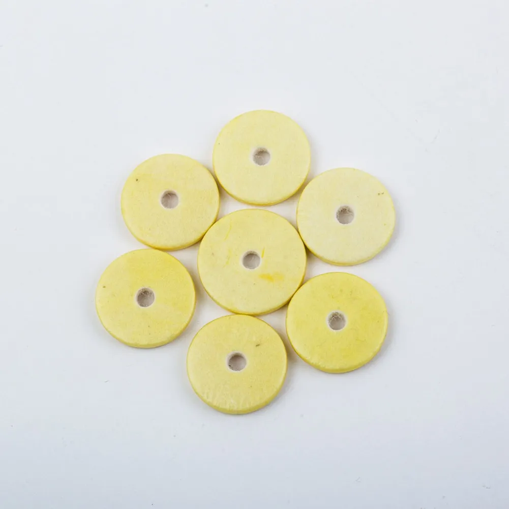 16pcs Flute Pads Yellow Different Sizes For Flute 13 X 9 X 1cm Music Pads Repair Accessory Genuine Leather Part