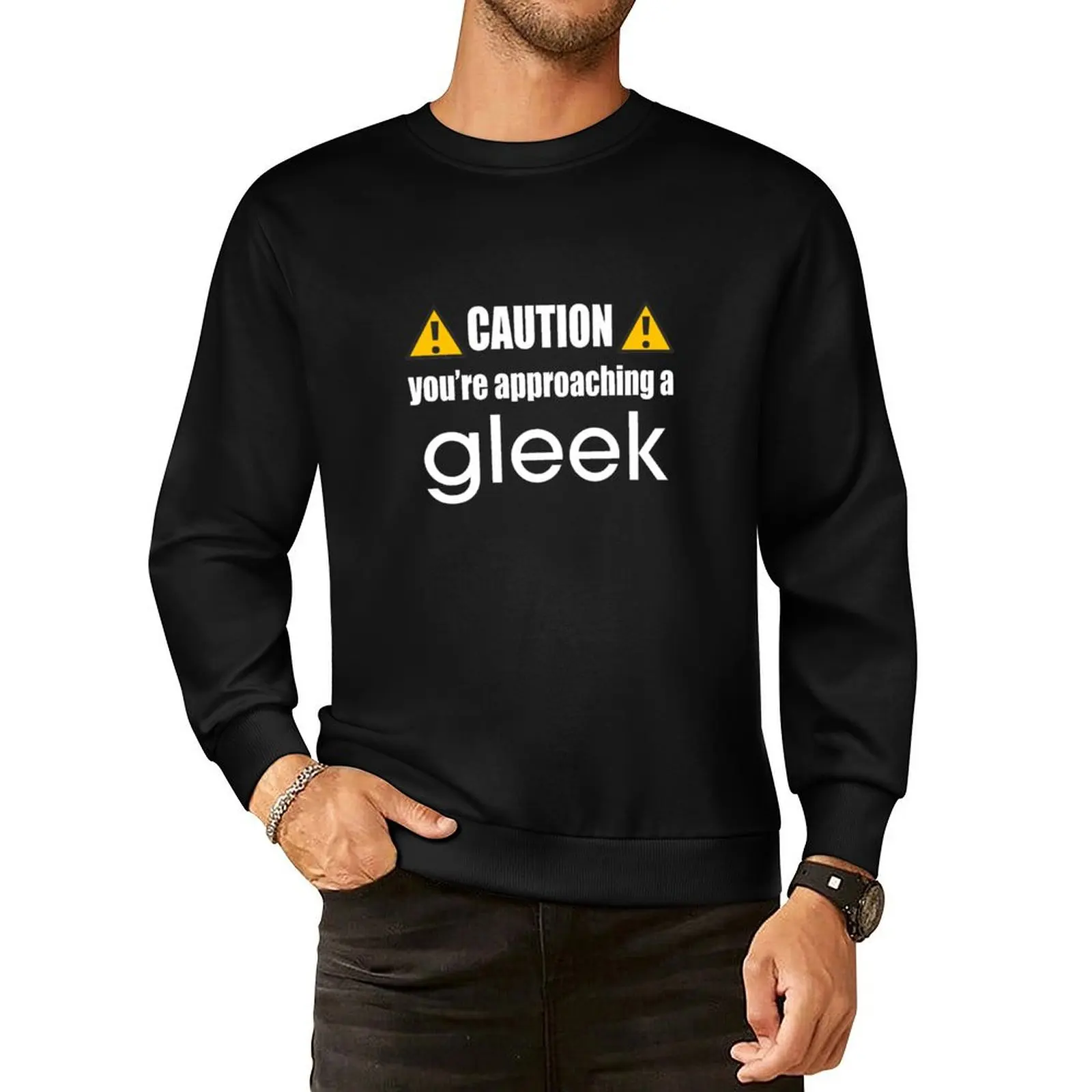 

Caution you're approaching a Gleek (Black) Pullover Hoodie winter clothes tracksuit sweatshirts for men