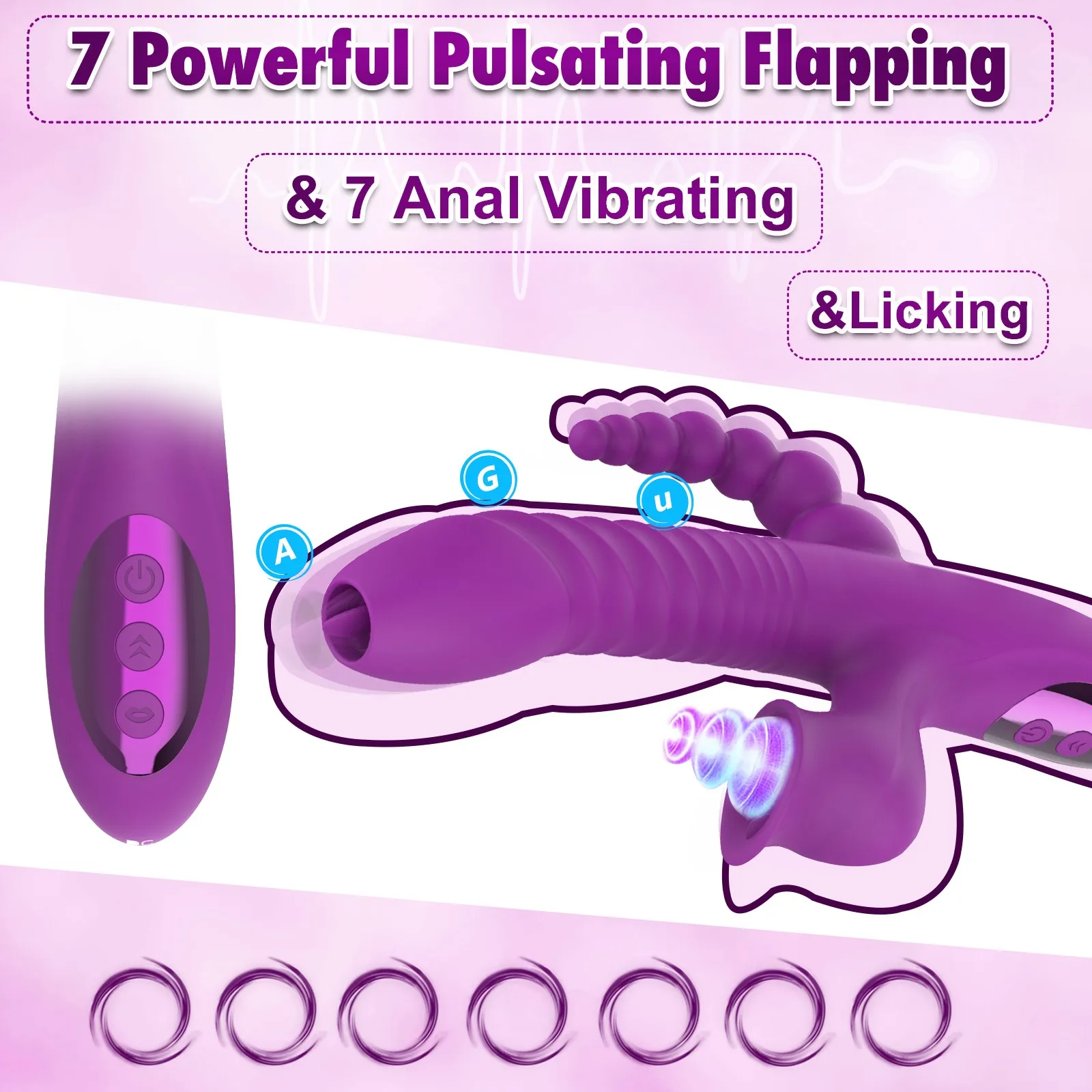 هزاز G-Spot قوي للنساء ، 3 في 1 ، البظر الأنثوي ، محفز الفراغ الشرجي ، مص ، تسخين G Spot Dildo ، لعبة جنسية