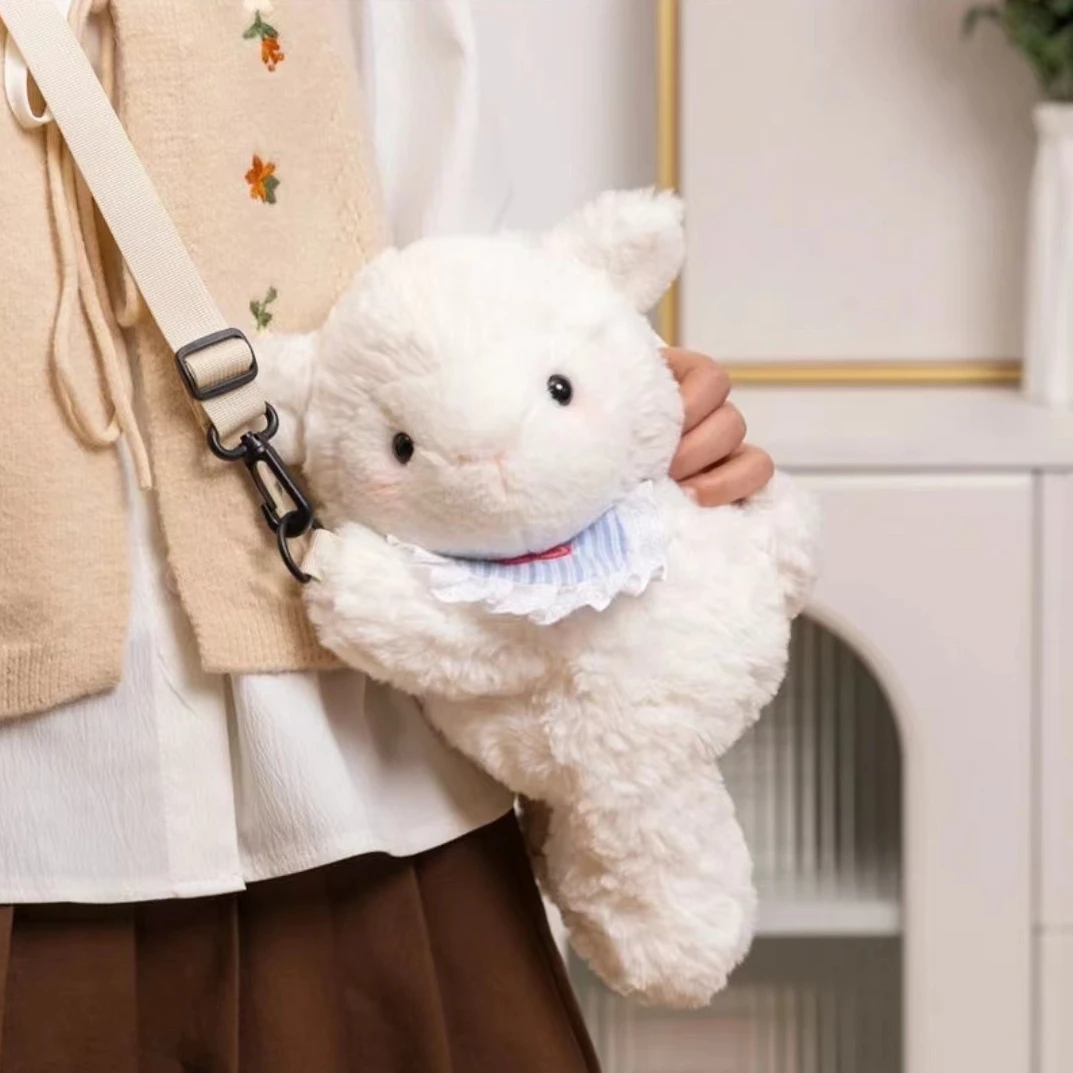 30cm Kawaii lamb Plush Backpack cute Fashion Plushie Doll Shoulder Bag Mini Knapsack Bags Girlfriend Birthday Christmas Gifts