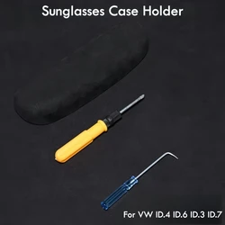 For VW ID.4 ID.6 ID.3 ID.7 All Series Alcantara Glasses Sunglasses Case Holder Grab Handle ABS Storage Box Save Place Non-toxic