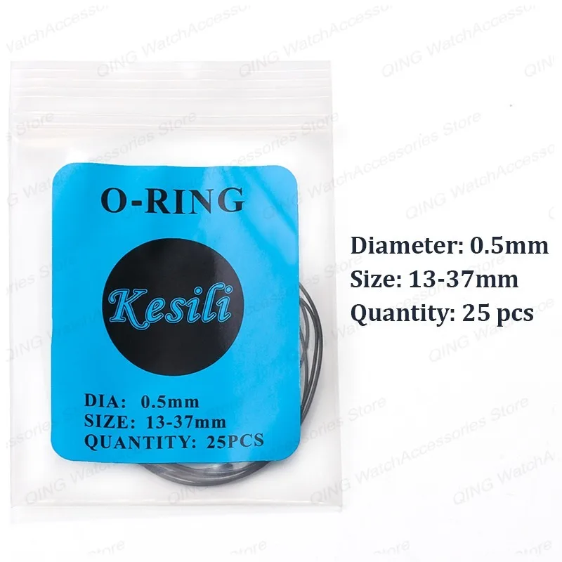 Watch Repair Tools 1box Watch Case Rubber Waterproof O-Ring Oil-resistant Watch Bottom Cover Gasket 0.5/0.6mm O-Ring Seal Gasket