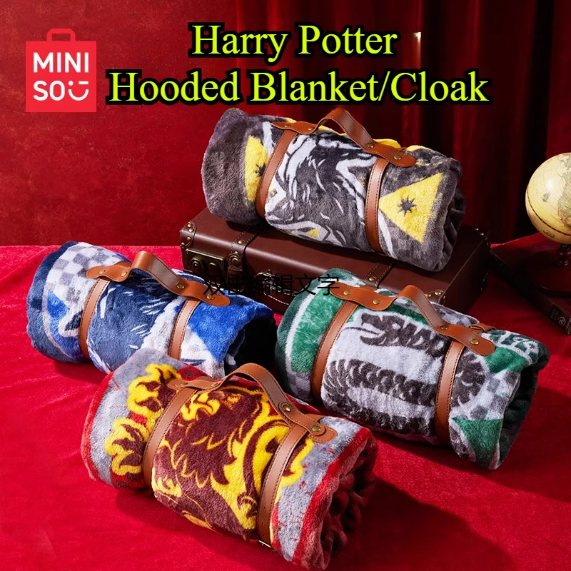 MINISO Harries Pottered Series Hooded Casual Blanket Plush Comfortable Autumn Winter Blanket Party Cosplay Cloak Birthday Gift