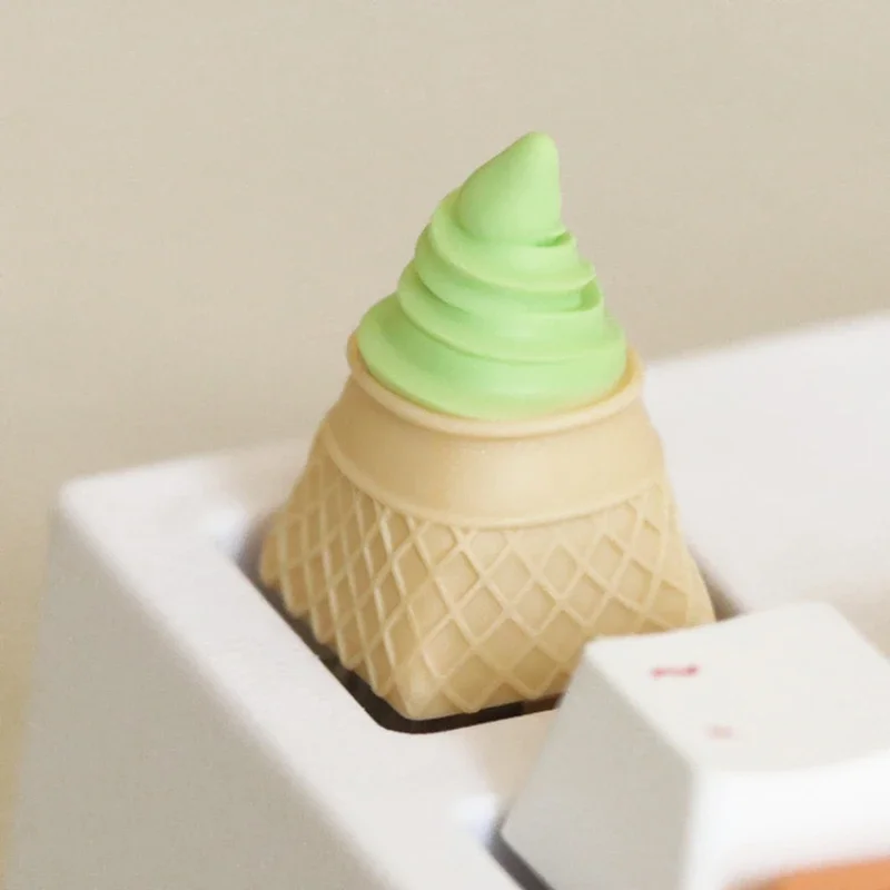 Ice Cream Keycaps Personalized Customization Cartoon Dessert Mechanical Keyboard Keycaps Original Design 3D Resin Artist Keycaps