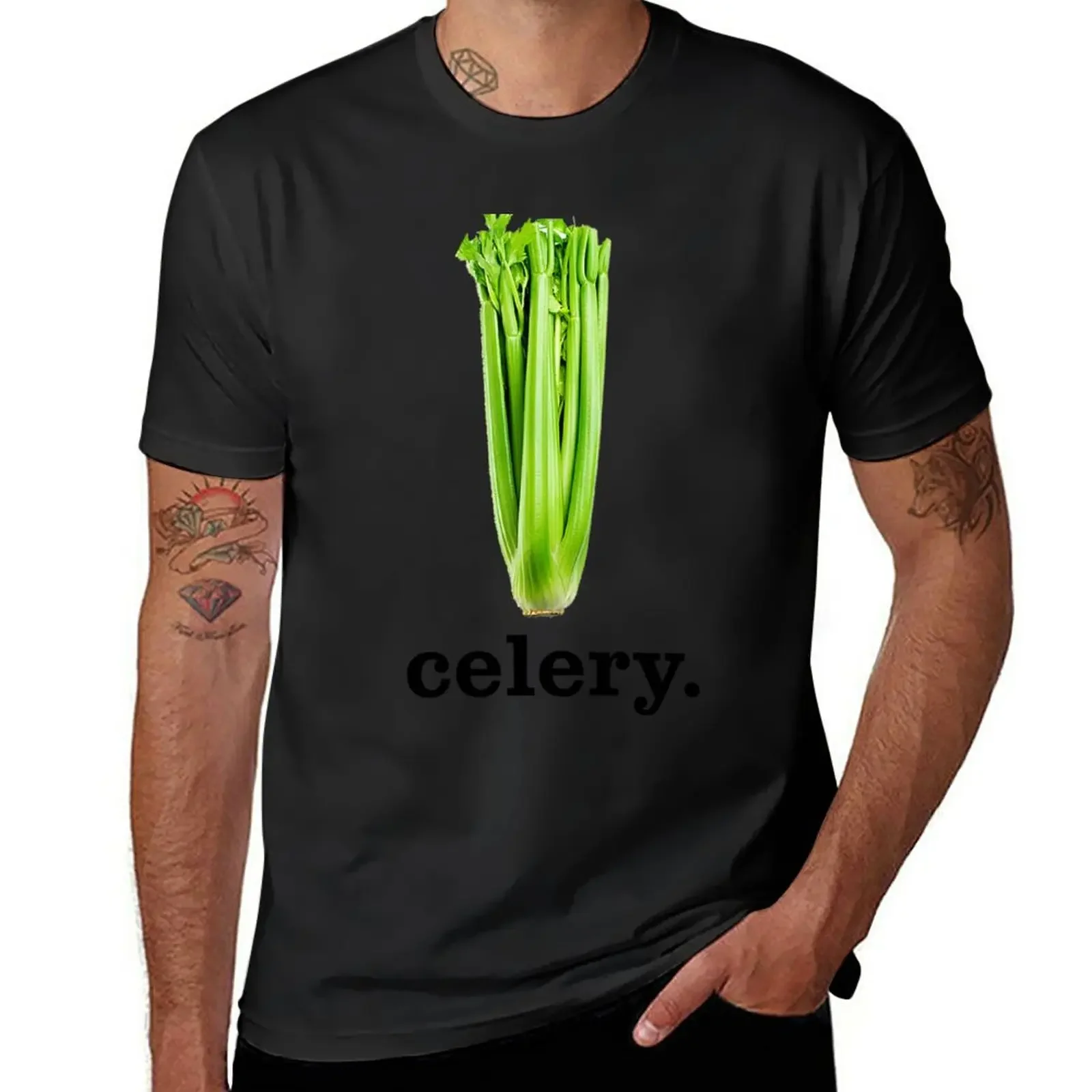 New celery T-Shirt summer top custom t shirts customized t shirts t shirt for men