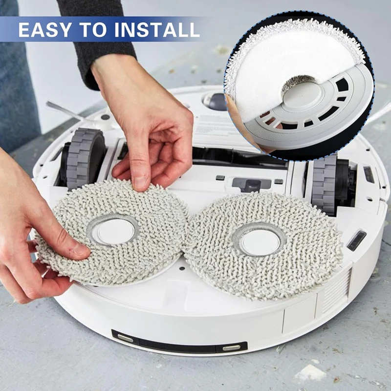Fregona lavable para Robot aspirador, paquete de 10 mopas para Dreame L10s Ultra/L10s Pro Ultra/L20 Ultra/L10s Pro Ultra Heat/Xiaomi X10 +