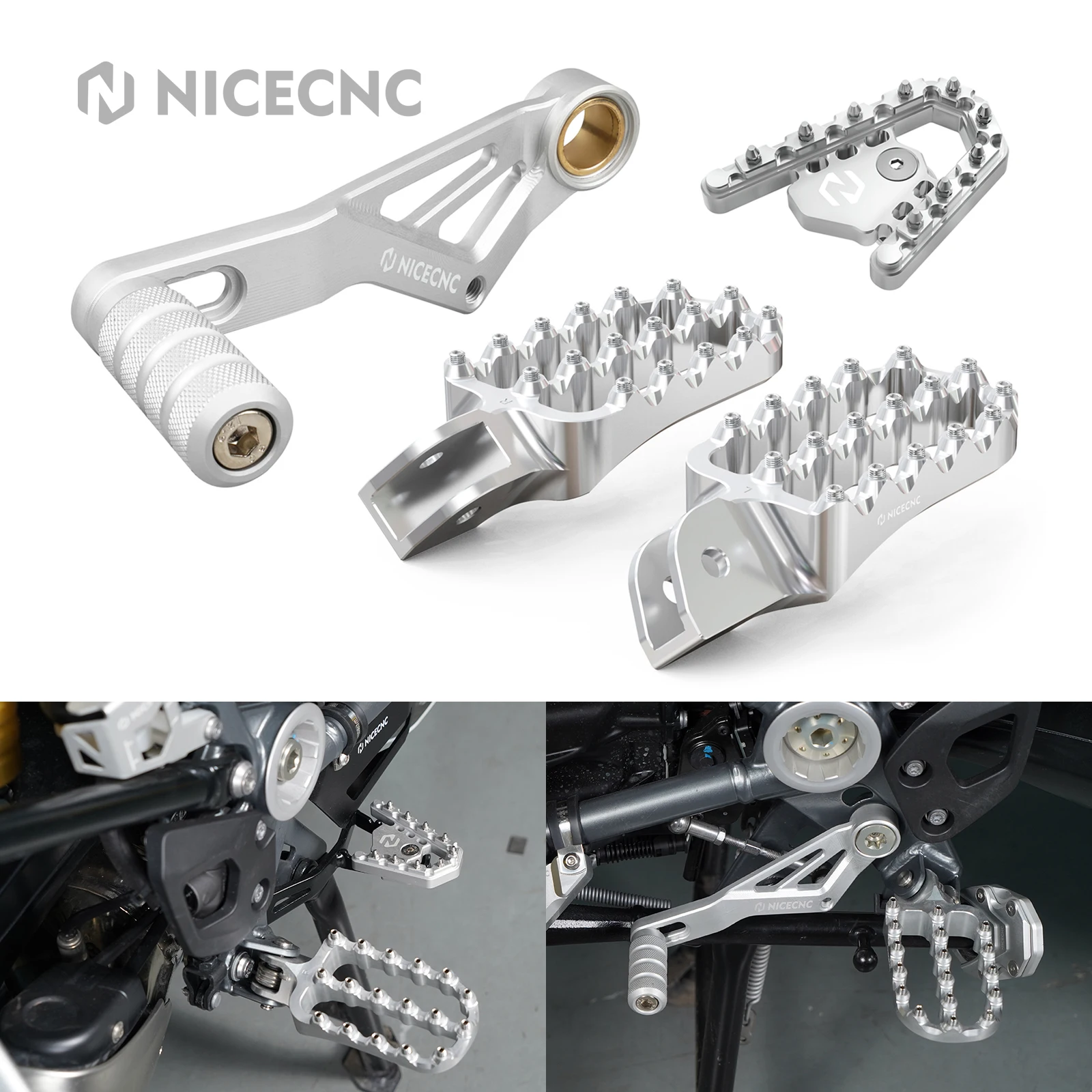 

For 13-18 BMW R1200GS/Adventure Footpegs/Gear Shifter/Brake Pedal Step Tip for BMW R1250GS Adventure 19-24 R1200 R1250 GS GSA