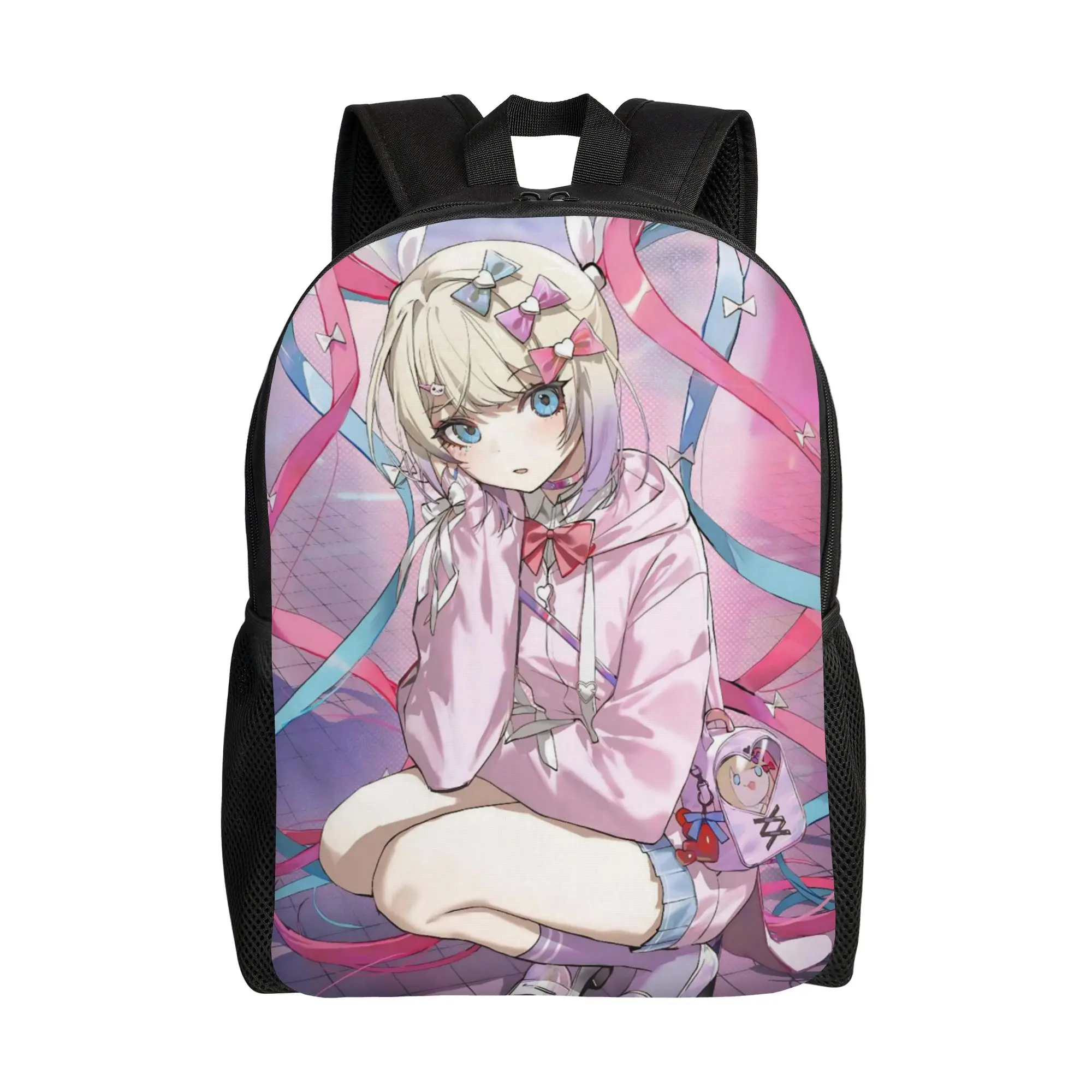 OMG kawaii Angel Backpack for Men Women Teenage High School Hiking Travel Daypack Anime Game Laptop Shoulder Bag Lightweight