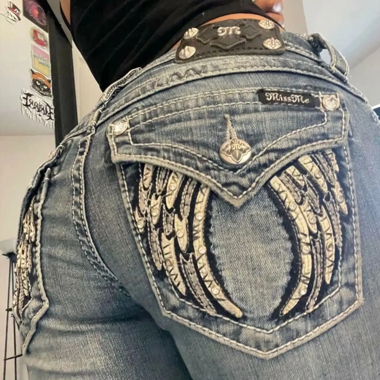 

Retro American Jeans Y2K Harajuku Sle Men Women Clothes with kets High Waist Slim Fit Ladies Jeans Spring Summer Trend